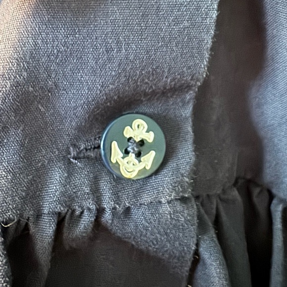 Little Girls Sailor Dress Size 3T Nautical Button Down - Picture 4 of 8